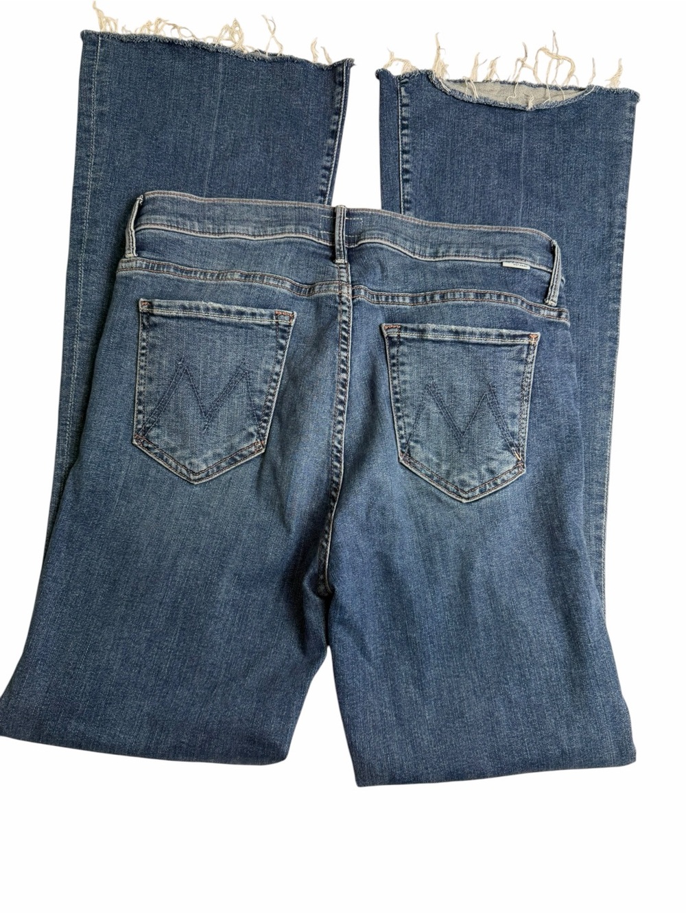 Mother weekender fray walking on coals flared high waisted jeans size 29 - Picture 3 of 8